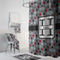 Red & Gray Polka Dots Bath Towel Sets - 3-piece - In Context