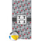 Red & Gray Polka Dots Beach Towel (Personalized)