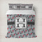 Red & Gray Polka Dots Bedding Set- Queen Lifestyle - Duvet