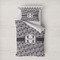 Red & Gray Polka Dots Bedding Set- Twin XL Lifestyle - Duvet