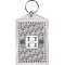 Red & Gray Polka Dots Bling Keychain (Personalized)