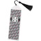 Red & Gray Polka Dots Bookmark with tassel - Flat