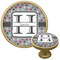 Red & Gray Polka Dots Cabinet Knob - Gold (Personalized)