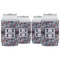 Red & Gray Polka Dots Can Cooler (12 oz) - Set of 4 w/ Name and Initial