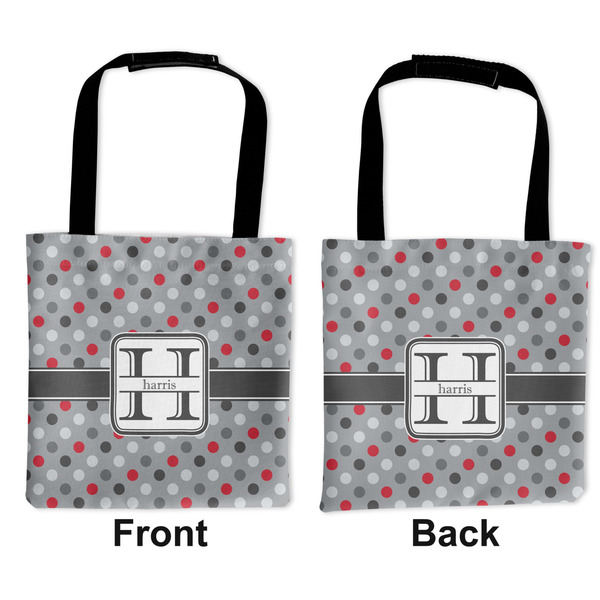 Red & Gray Polka Dots Car Bag - Apvl