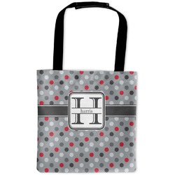 Red & Gray Polka Dots Auto Back Seat Organizer Bag (Personalized)