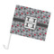 Red & Gray Polka Dots Car Flag (Personalized)