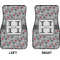 Red & Gray Polka Dots Car Mat Front - Approval
