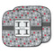 Red & Gray Polka Dots Car Sun Shade - Two Piece (Personalized)