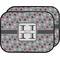 Red & Gray Polka Dots Car Floor Mats (Back Seat) (Personalized)