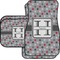 Red & Gray Polka Dots Car Floor Mats Set - 2 Front & 2 Back (Personalized)