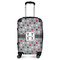Red & Gray Polka Dots Carry-On Travel Bag - With Handle