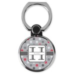 Red & Gray Polka Dots Cell Phone Ring Stand & Holder (Personalized)