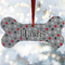 Red & Gray Polka Dots Ceramic Dog Ornaments - Parent