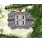 Red & Gray Polka Dots Christmas Ornament (On Tree)