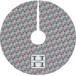 Red & Gray Polka Dots Tree Skirt (Personalized)