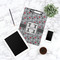 Red & Gray Polka Dots Clipboard - Lifestyle Photo