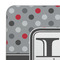 Red & Gray Polka Dots Coaster Set - DETAIL