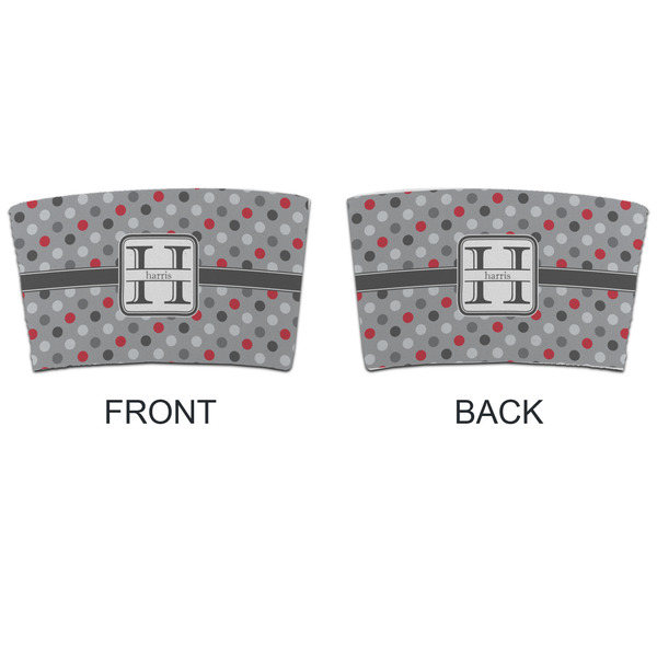 Red & Gray Polka Dots Coffee Cup Sleeve - APPROVAL