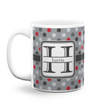 Red & Gray Polka Dots Coffee Mug (Personalized)