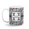 Red & Gray Polka Dots Coffee Mug - 11 oz - White