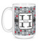 Red & Gray Polka Dots Coffee Mug - 15 oz - White
