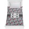 Red & Gray Polka Dots Comforter - Twin XL (Personalized)