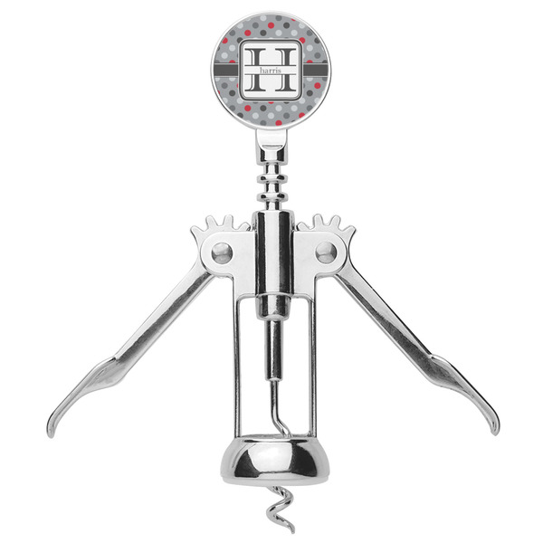 Red & Gray Polka Dots Corkscrew - Alt
