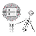 Red & Gray Polka Dots Corkscrew (Personalized)
