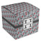 Red & Gray Polka Dots Cube Favor Gift Box - Front/Main