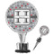 Red & Gray Polka Dots Wine Bottle Stopper (Personalized)