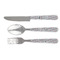 Red & Gray Polka Dots Cutlery Set - FRONT