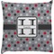 Red & Gray Polka Dots Decorative Pillow Case (Personalized)