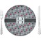 Red & Gray Polka Dots Dinner Plate