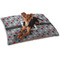 Red & Gray Polka Dots Dog Bed - Small w/ Name and Initial