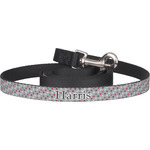 Red & Gray Polka Dots Dog Leash (Personalized)