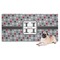 Red & Gray Polka Dots Dog Towel (Personalized)