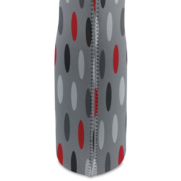 Red & Gray Polka Dots Double Wine Tote - DETAIL 2 (new)