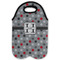 Red & Gray Polka Dots Double Wine Tote - Flat (new)