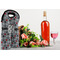 Red & Gray Polka Dots Double Wine Tote - LIFESTYLE (new)