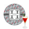 Red & Gray Polka Dots Drink Topper - Medium - Single with Drink