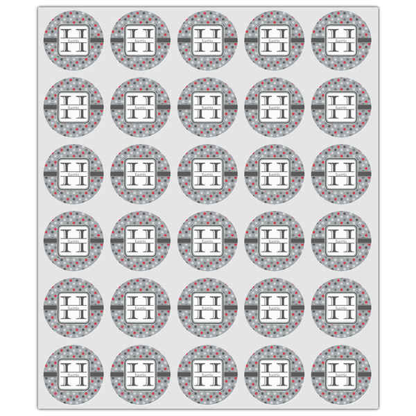 Red & Gray Polka Dots Drink Topper - XSmall - Set of 30