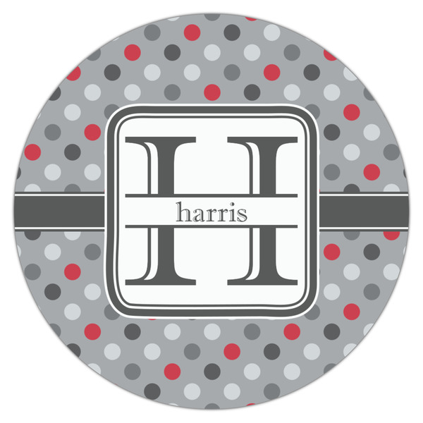 Red & Gray Polka Dots Drink Topper - XSmall - Single