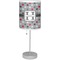 Red & Gray Polka Dots Drum Lampshade with base included
