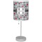 Red & Gray Polka Dots Lamp with Drum Shade (Personalized)
