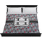 Red & Gray Polka Dots Duvet Cover - King - On Bed - No Prop