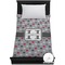 Red & Gray Polka Dots Duvet Cover (Twin)