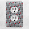Red & Gray Polka Dots Electric Outlet Plate - LIFESTYLE