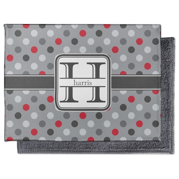 Red & Gray Polka Dots Electronic Screen Wipe - Flat