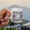 Red & Gray Polka Dots Single Shot Espresso Cup - Single (Personalized)